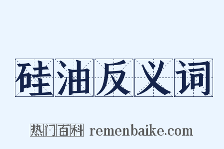 硅油反义词是什么意思的图片